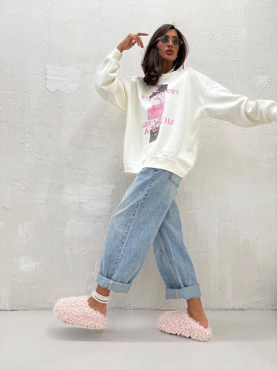Loose Fit Crewneck Sweatshirt: Flattering, Warm, Versatile for Commute & Daily Wear