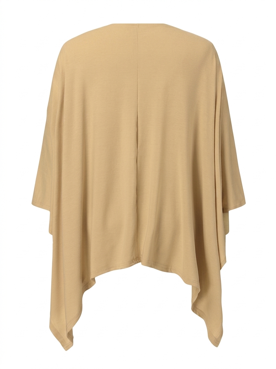 Mid-Length Loose-Fit Knit Cardigan with Asymmetric Hem