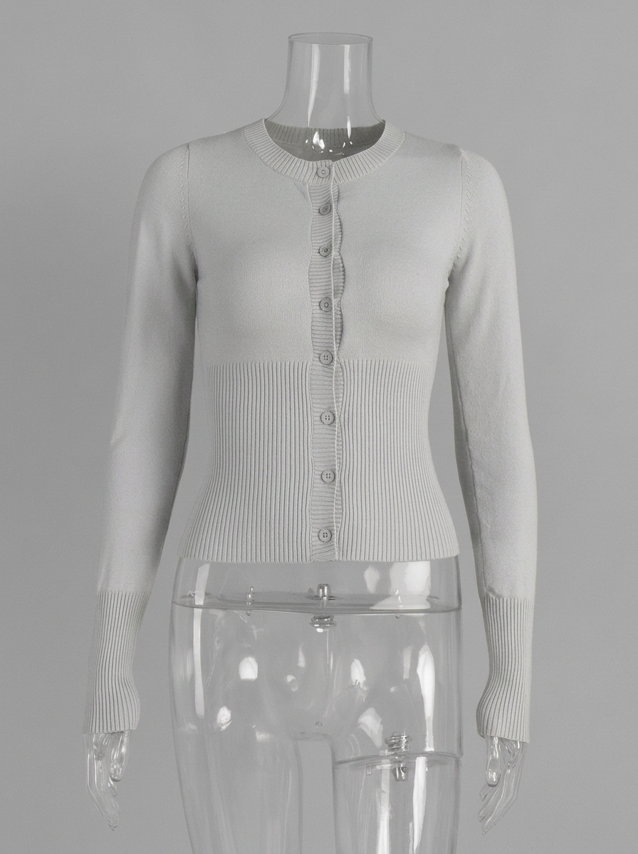 Long-Sleeve Slim Fit Knit Cardigan