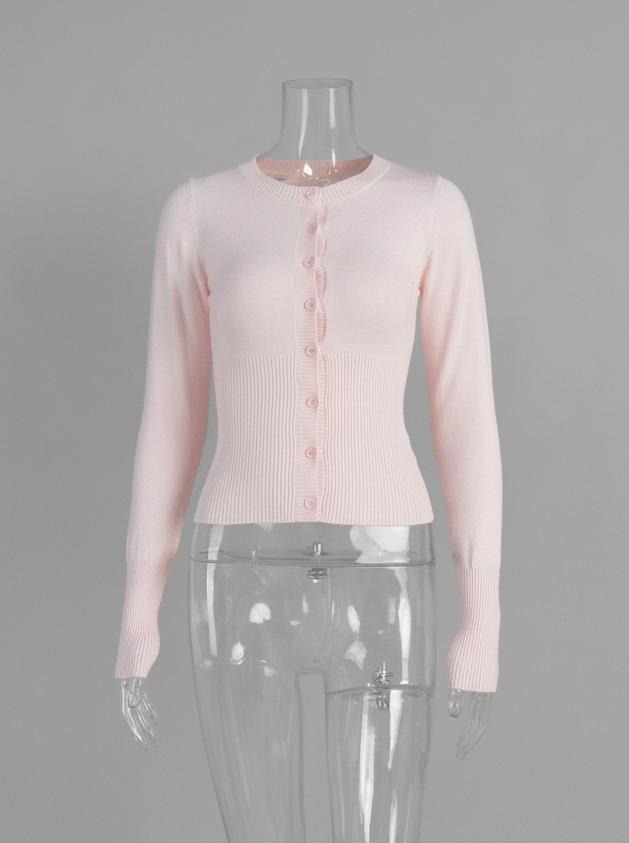 Long-Sleeve Slim Fit Knit Cardigan