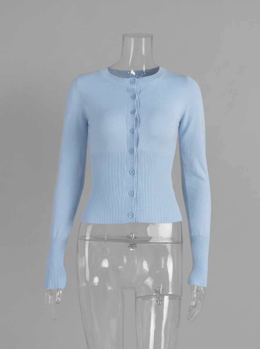 Long-Sleeve Slim Fit Knit Cardigan