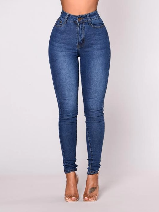 Slimming Stretch Denim Pencil Pants