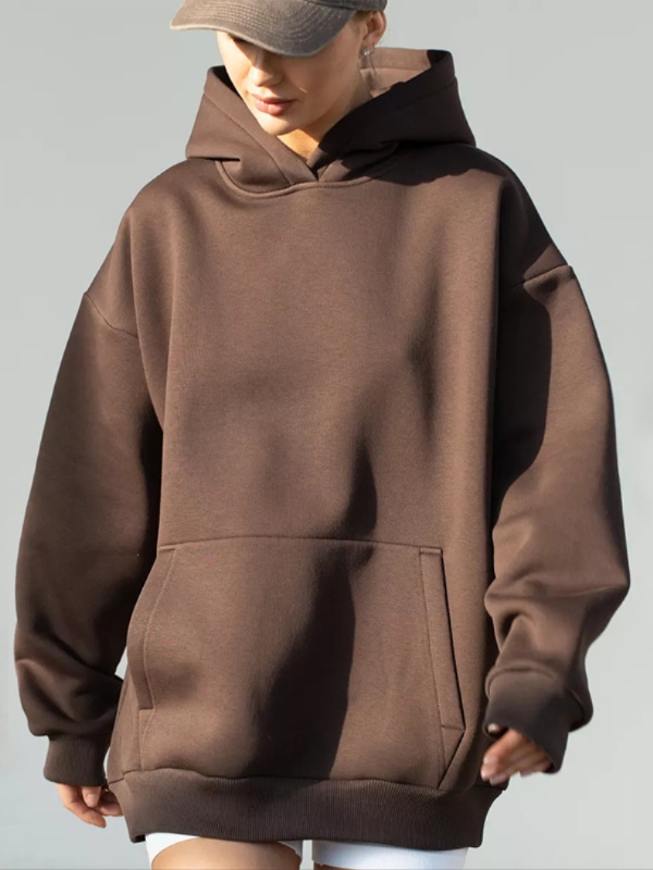 Long-sleeve hoodie pullover loose casual top