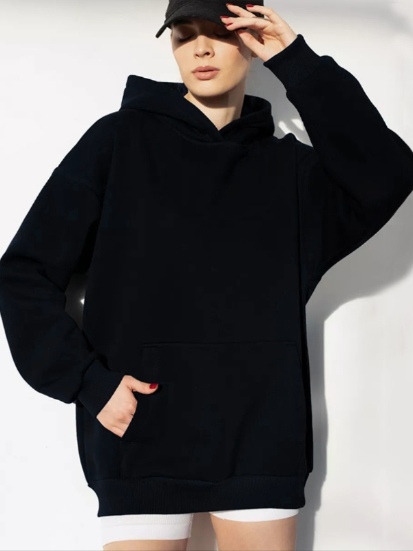 Long-sleeve hoodie pullover loose casual top