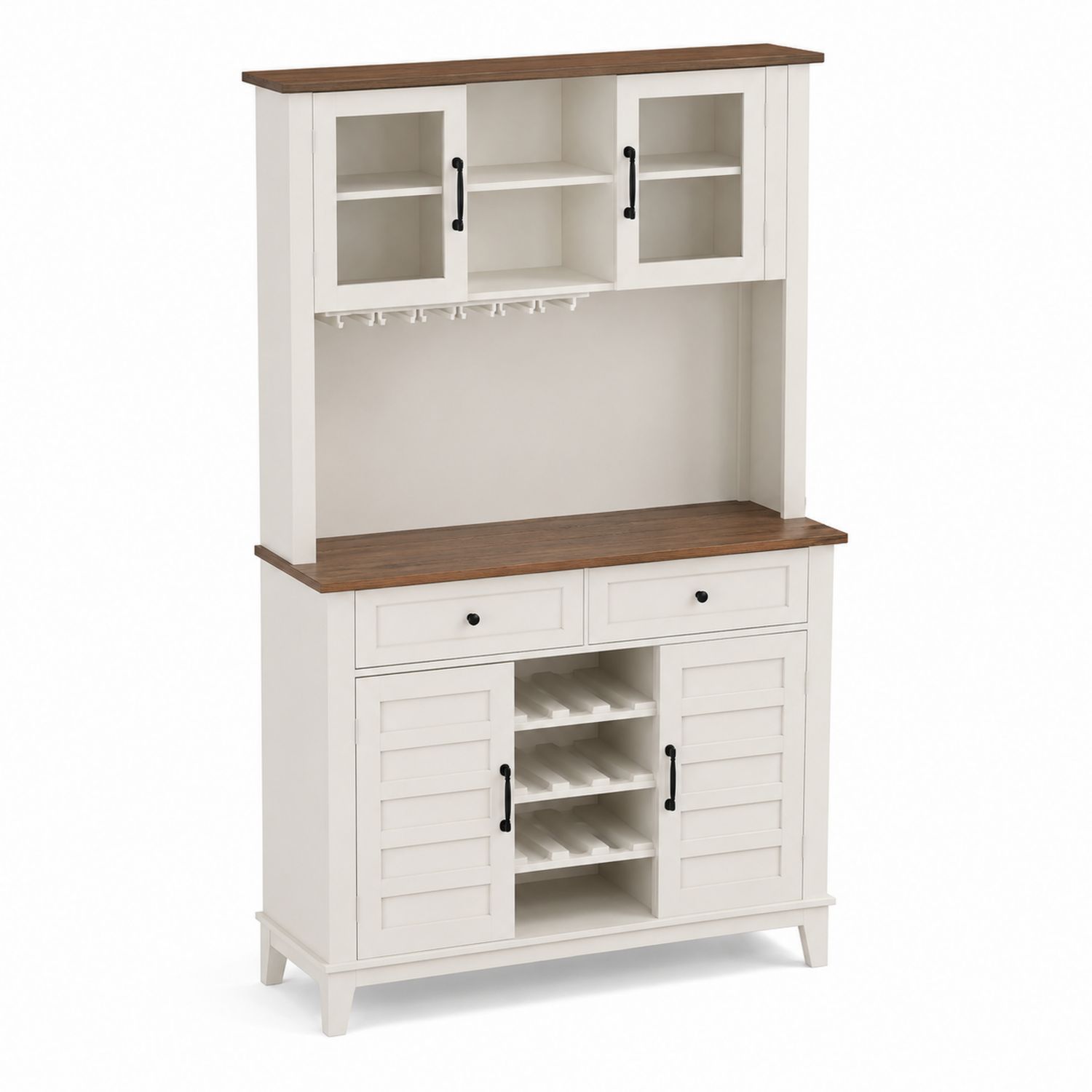 Aparador de MDF con Almacenamiento y Detalles de Madera