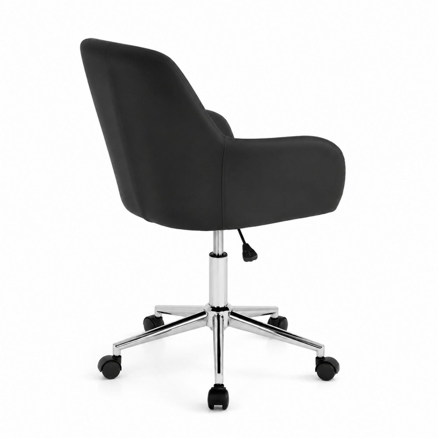 Silla de Oficina de Cuero Sintético PU y Acero Cromado