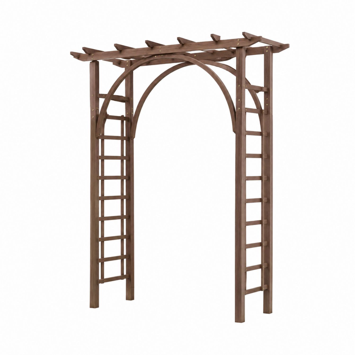 Arco de jardín de madera de pino 200x50x200 cm Marrón