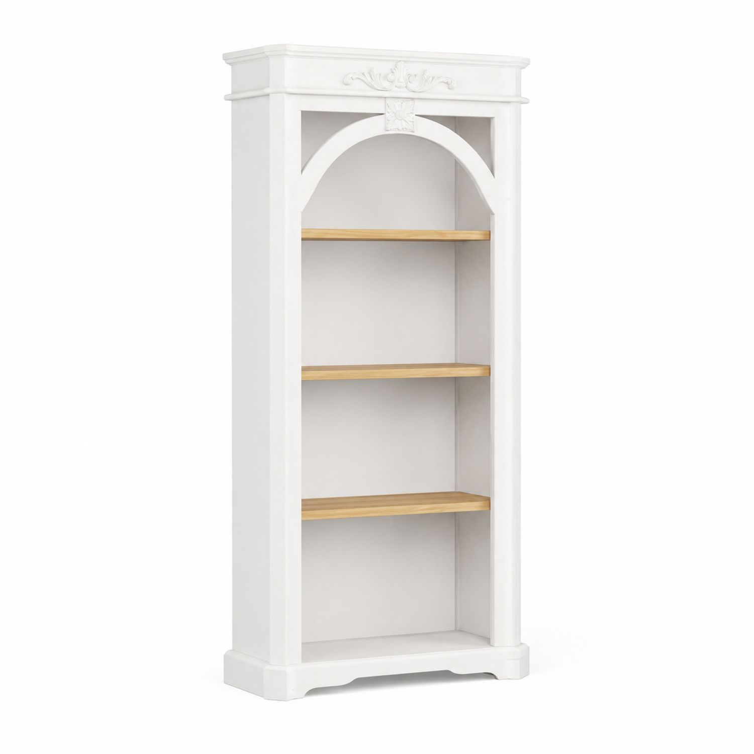 Estantería Alta de Madera Blanca y Roble 180x80x30 cm