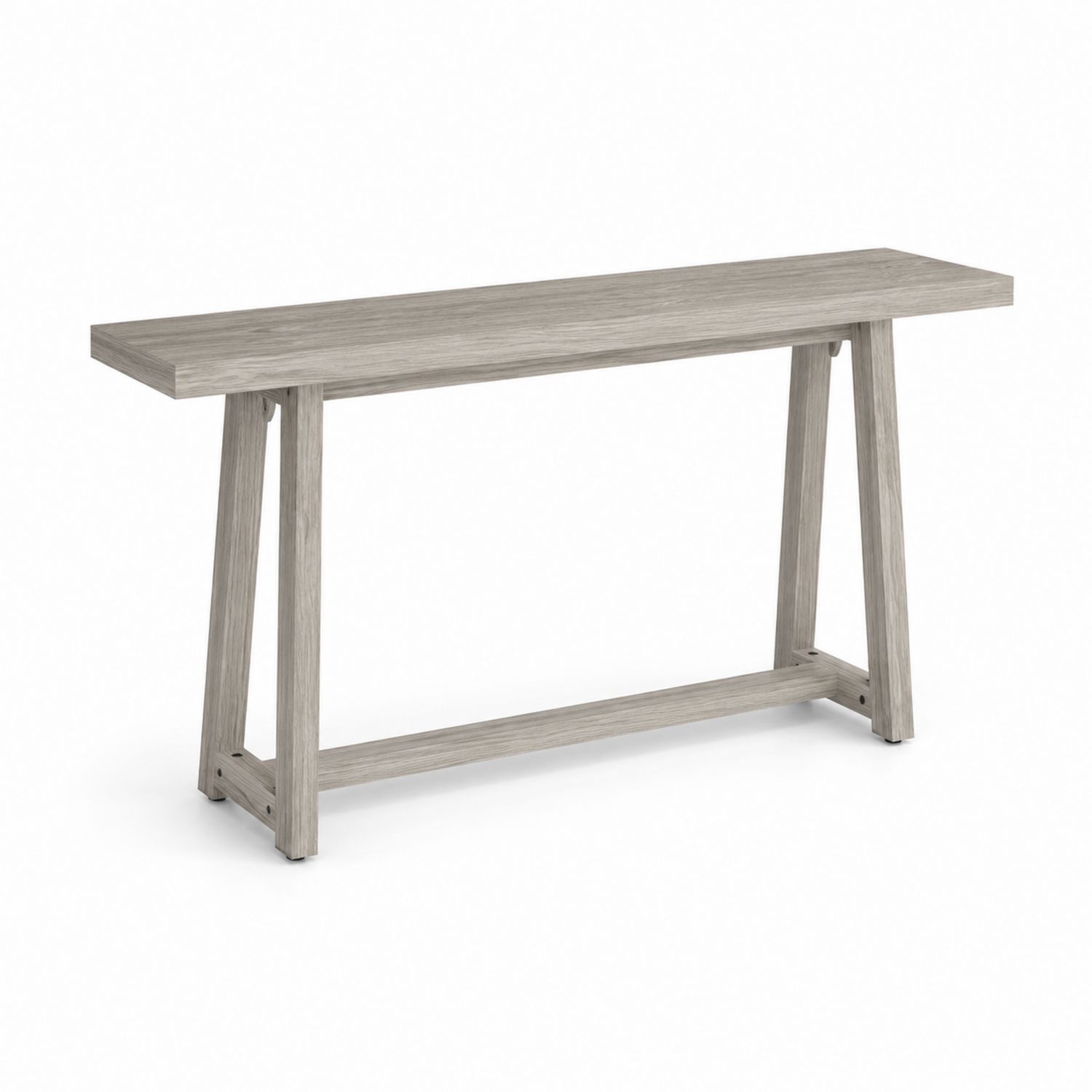 Mesa de Madera de Roble Gris 76x150x40 cm