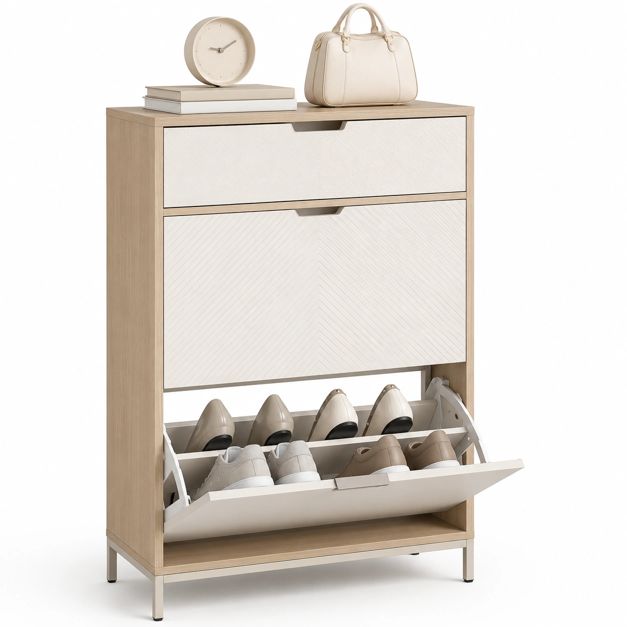 Zapatero con cajon y puerta abatible-SolvellaHome