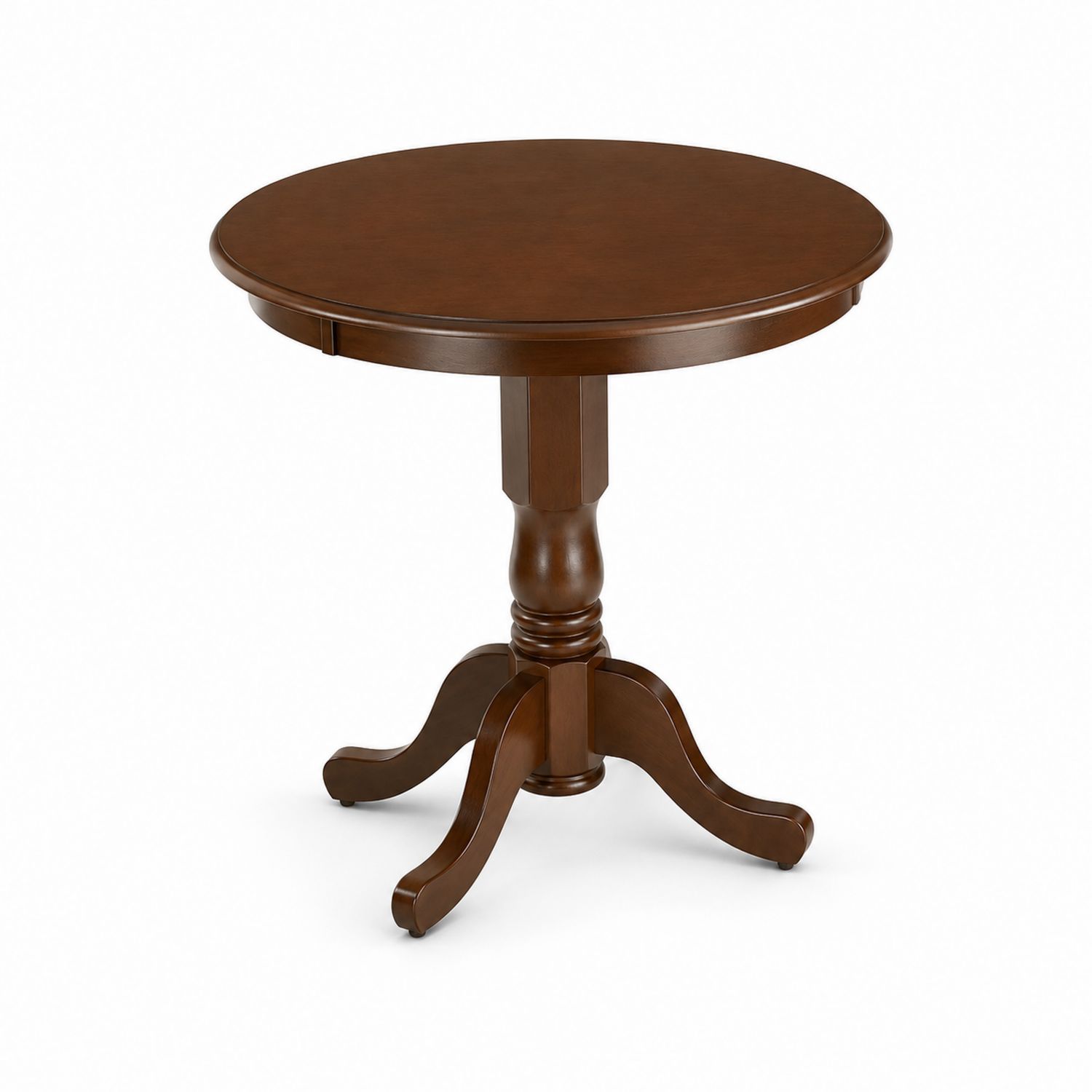 Mesa de madera redonda marrón
