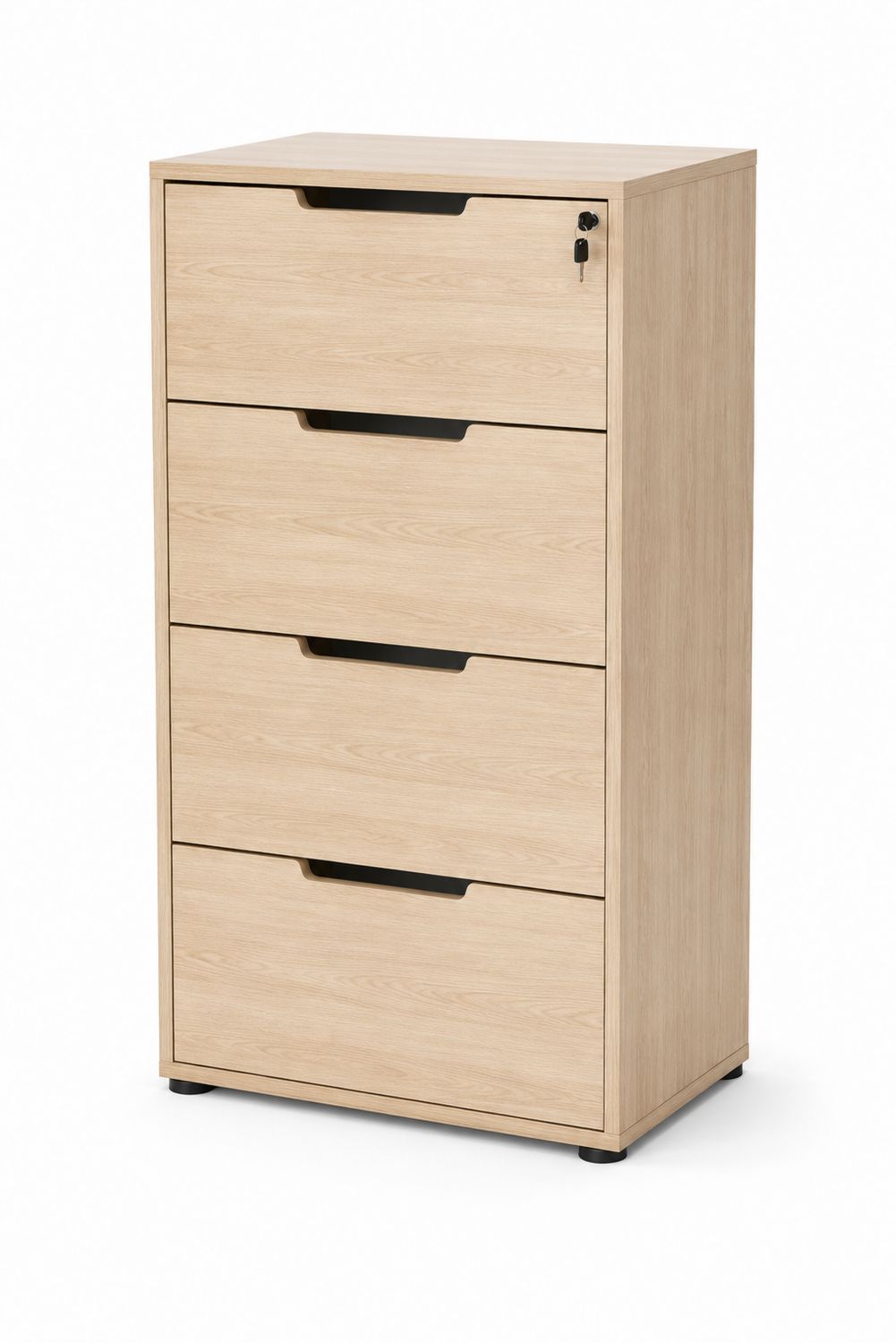 Archivador de Madera MDF con Cerradura, 4 Cajones