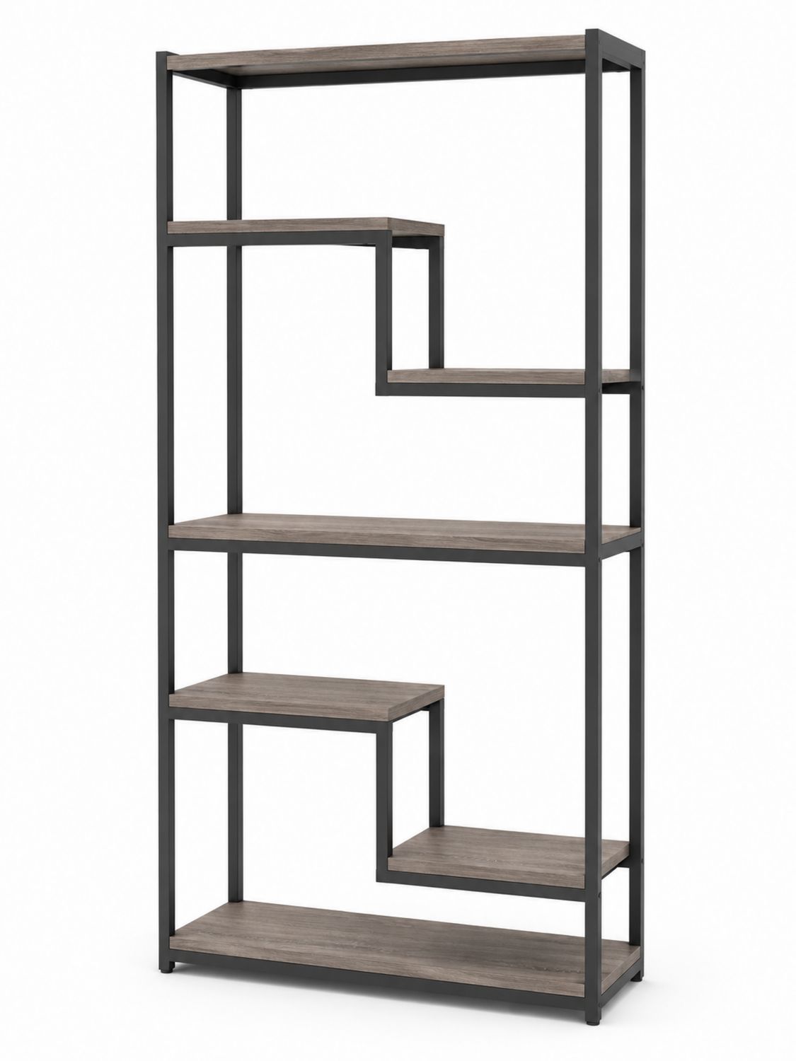 Estantería de metal y MDF 180x120x35 cm Negro