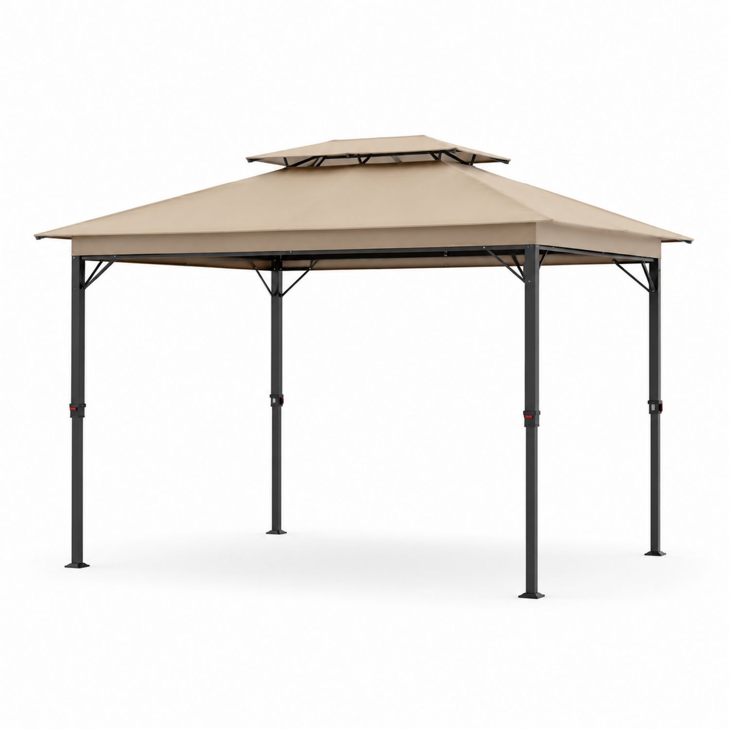 Toldo de Jardín de Poliester Beige con Estructura de Acero