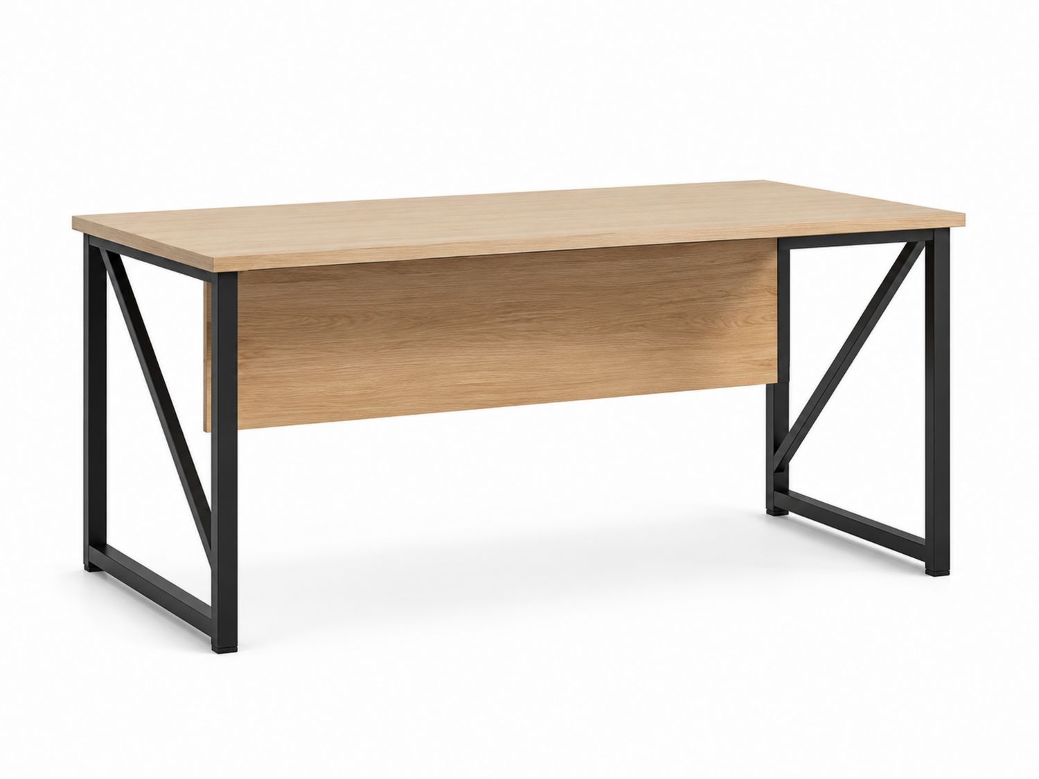 Escritorio de Melamina y Acero Negro 120x60x75 cm