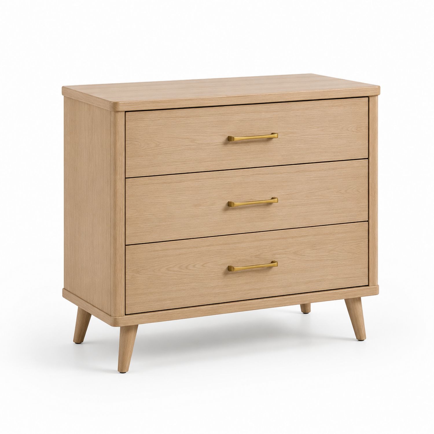 Cómoda de madera con cajones roble claro