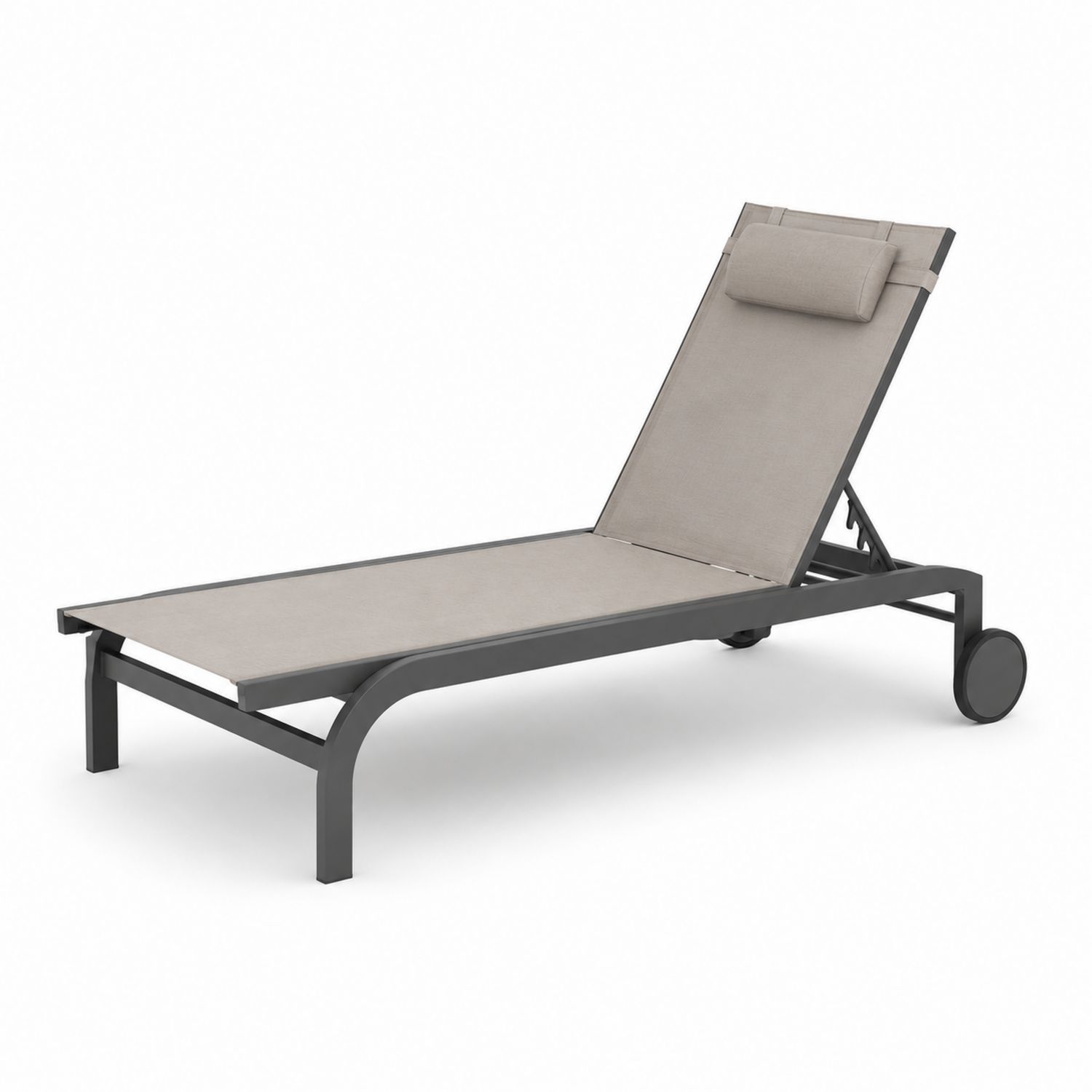 Tumbona de aluminio con textileno ajustable beige