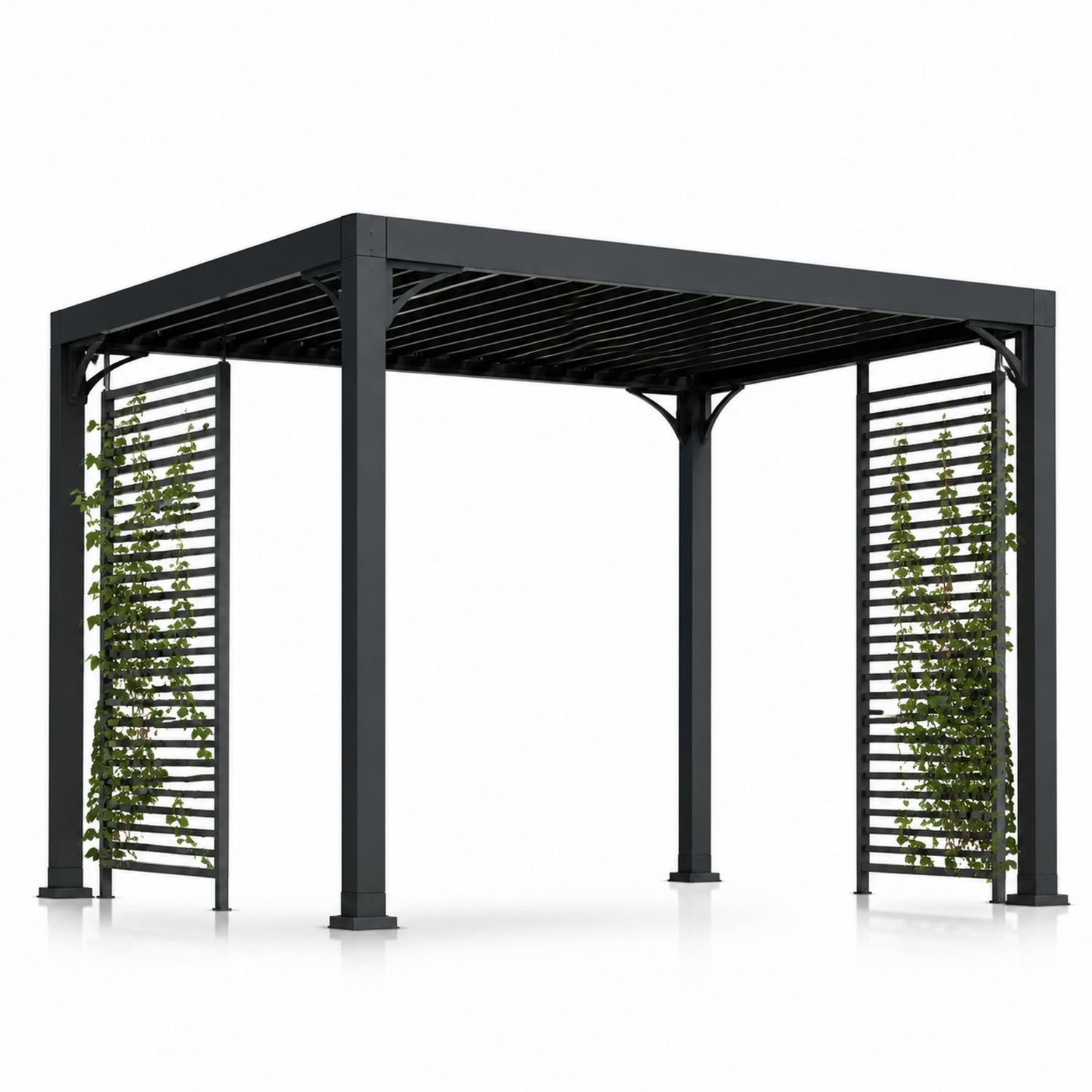 Pérgola de metal de 3x3 m en Negro