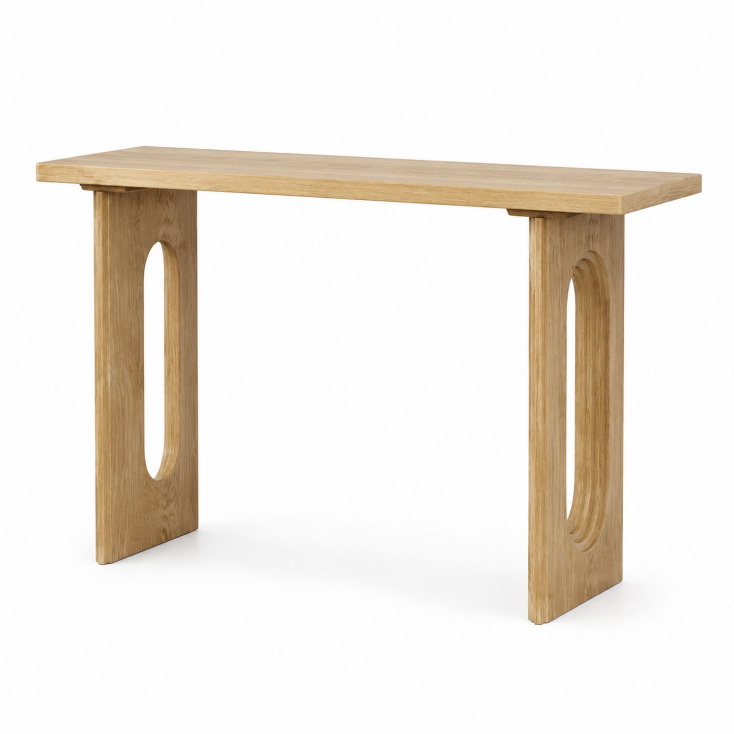 Mesa de entrada de madera de roble