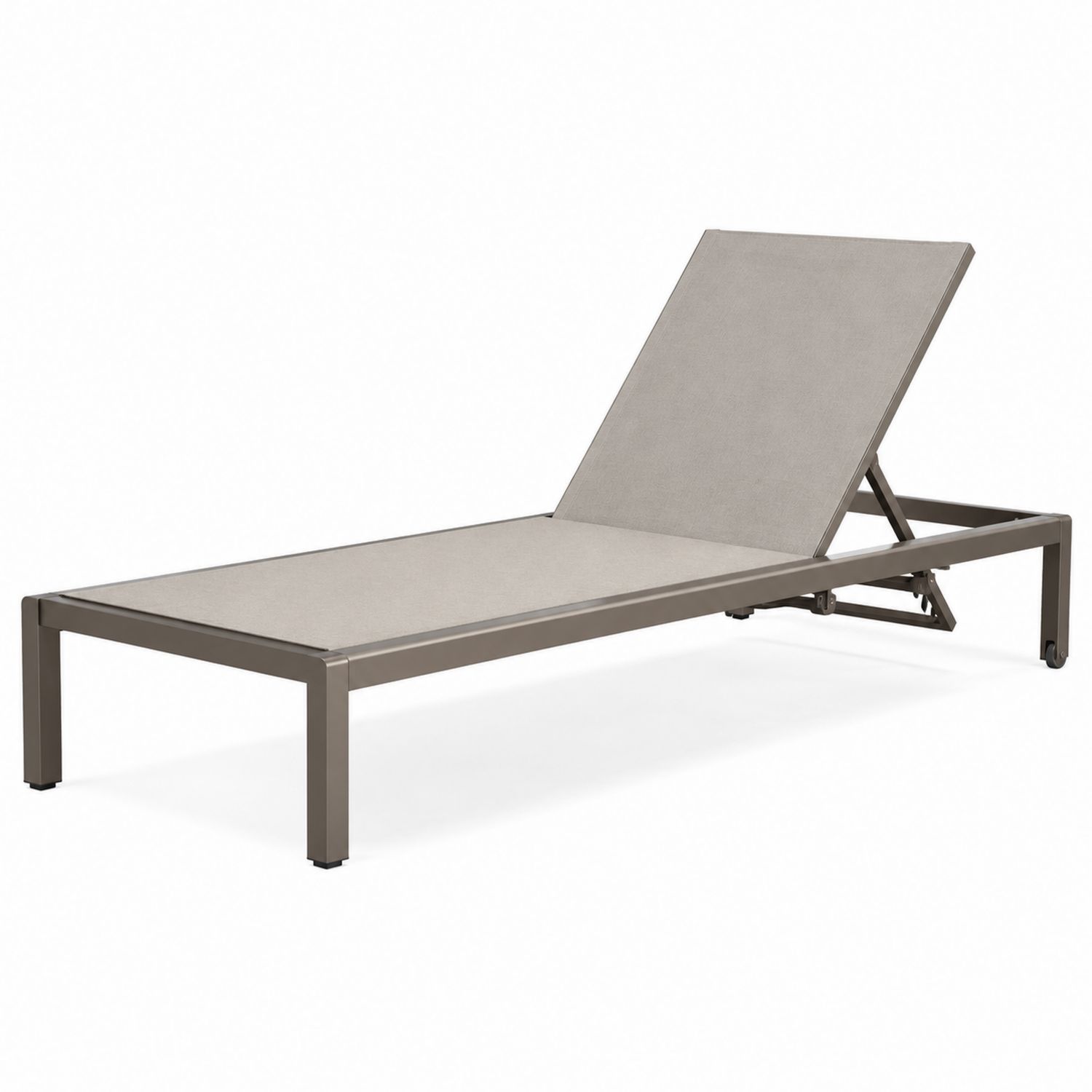 Tumbona de Aluminio con Respaldo Ajustable y Textilene