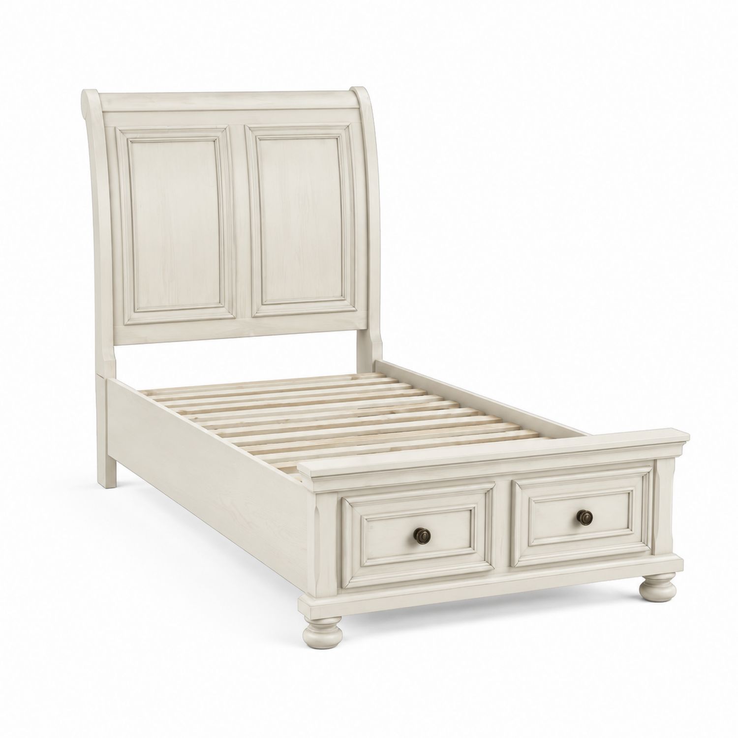 Cama Individual de Madera con Cabecero y Cajones 200x100 cm