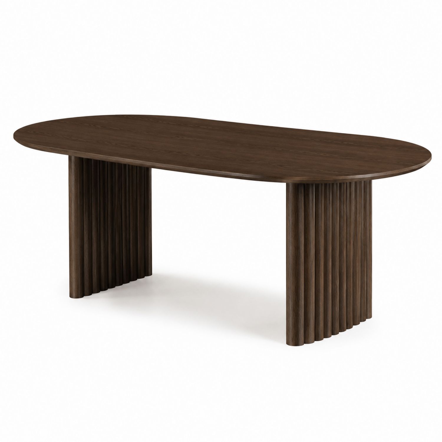 Mesa de comedor de madera maciza 200x100x75 cm Marrón
