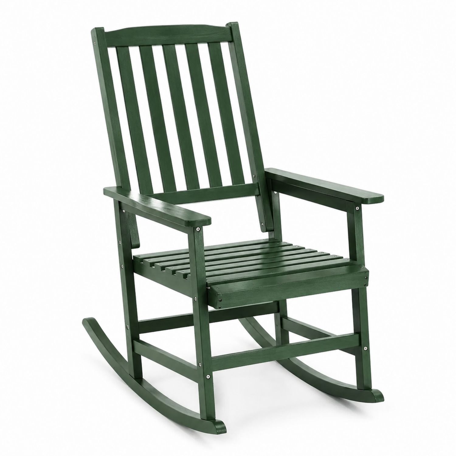 Silla Mecedora de Madera para Exterior Verde