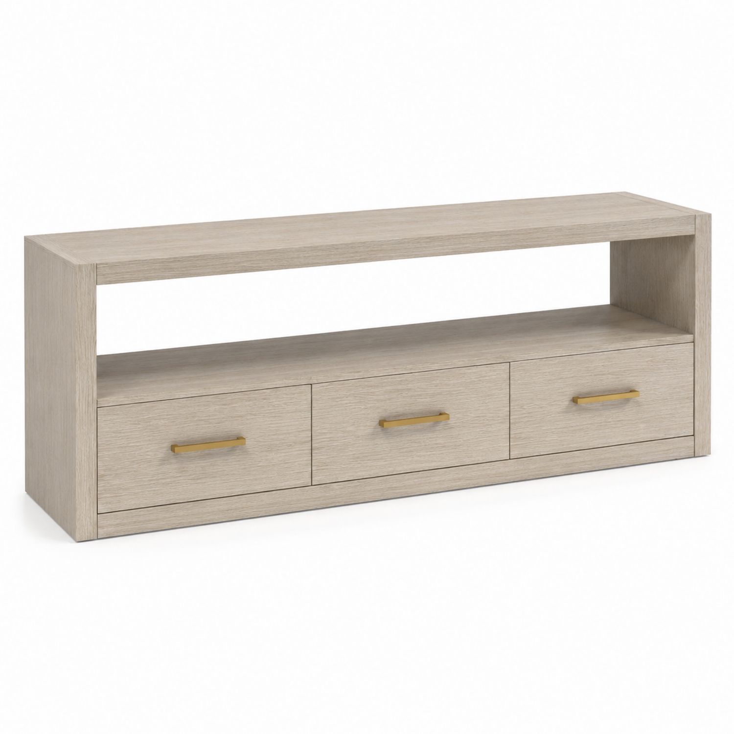 Aparador de Madera con Cajones y Estante Abierto