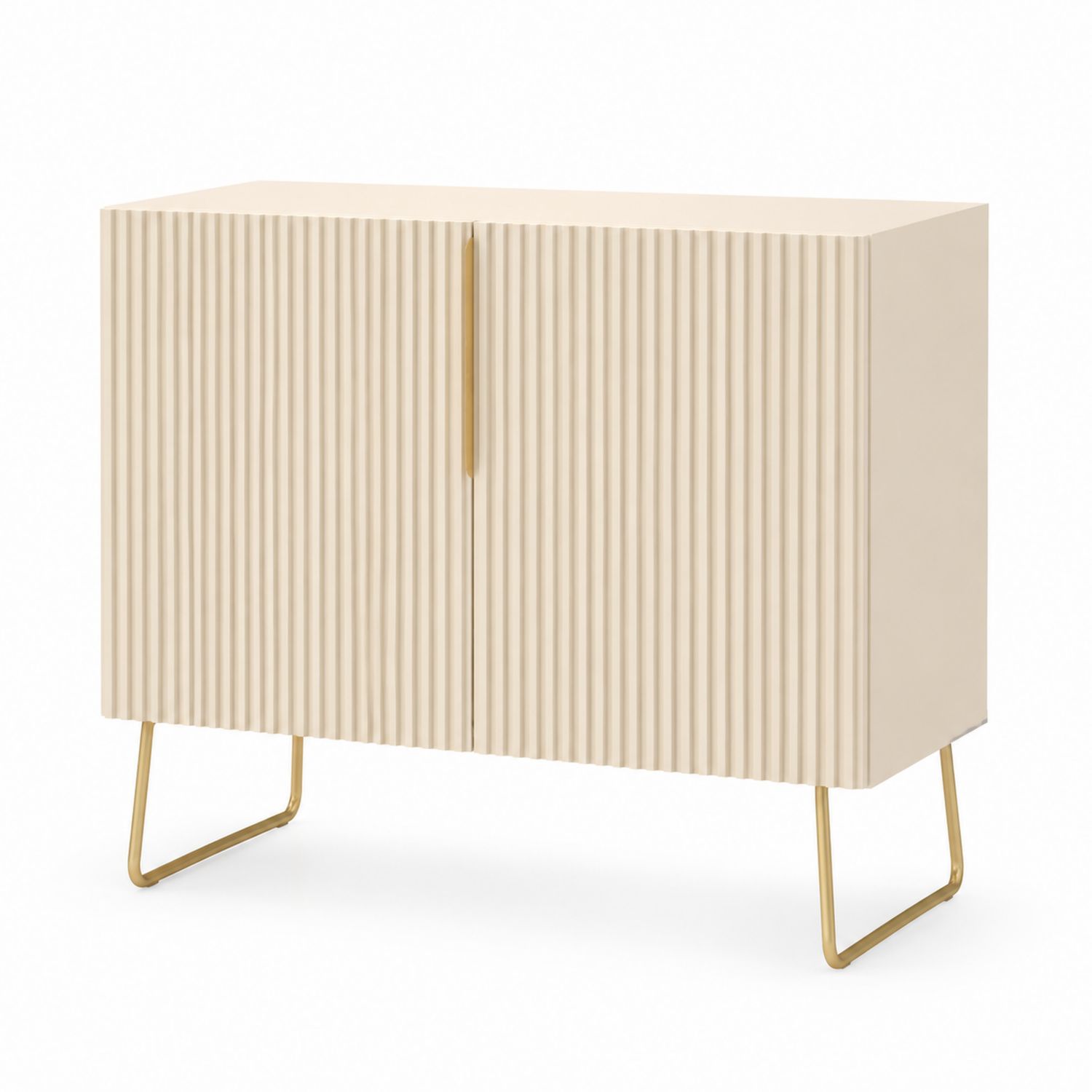 Aparador de Madera y Metal Beige