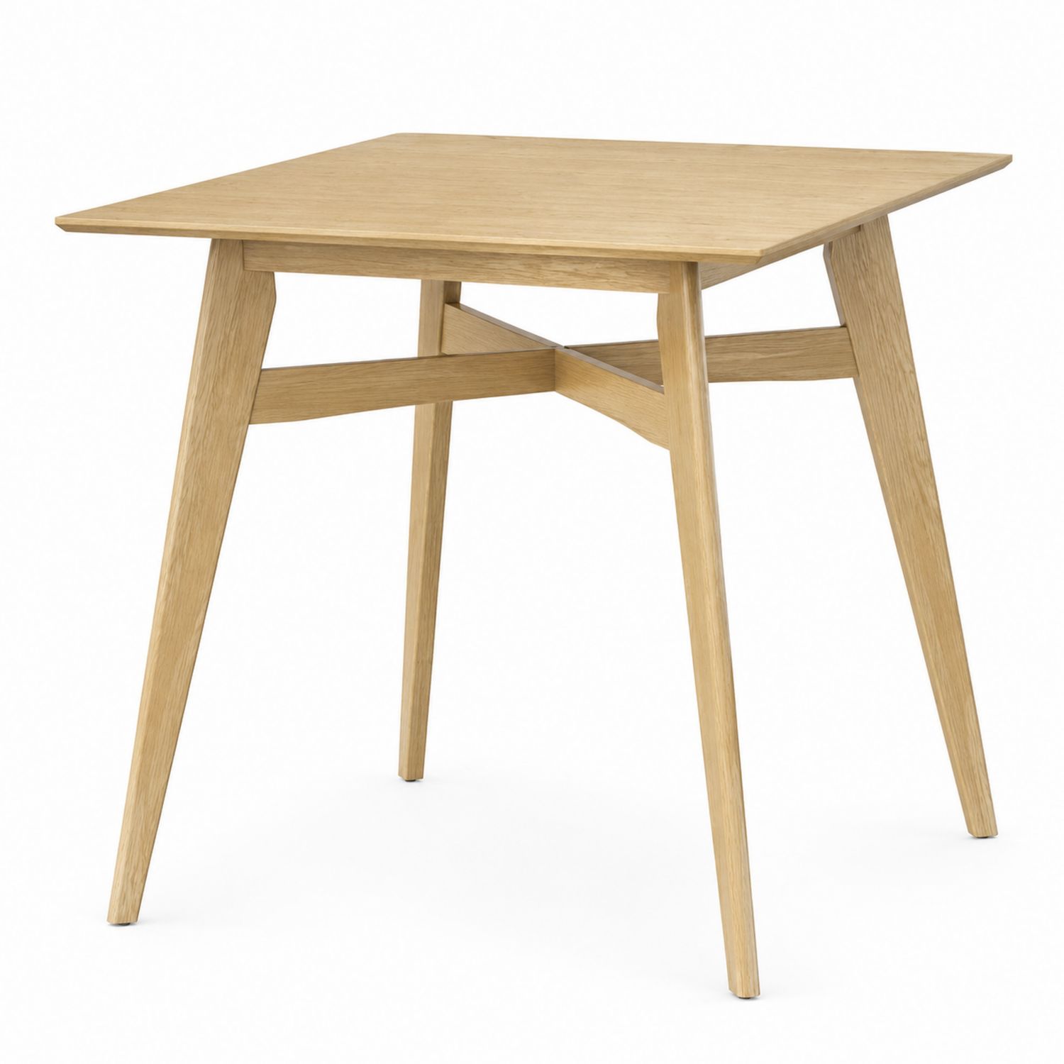 Mesa de comedor de madera de roble 80x80x75 cm