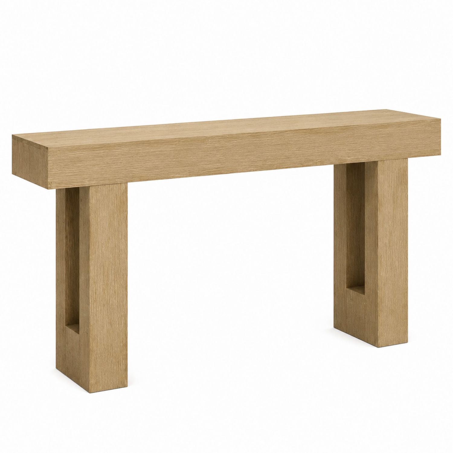 Mesa de entrada de madera de roble