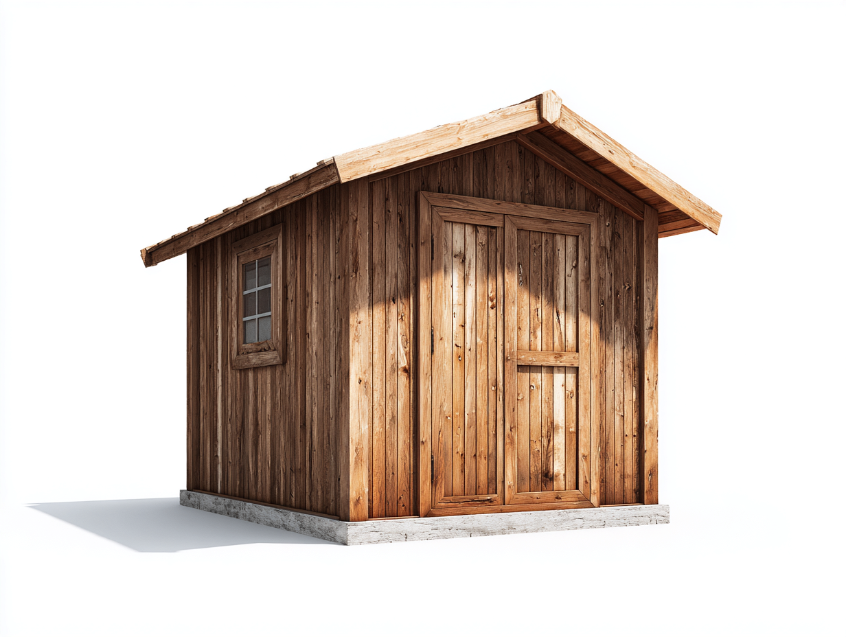 Abri de jardin - bois-verre - 320x220x230 cm - marron - style rustique-Vazenlohome