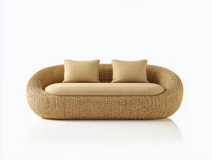 Canapé de jardin-rotin-tissu-218x86x74 cm-miel-beige-style naturel-Vazenlohome