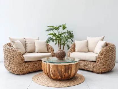Canapé de jardin-rotin-bois-verre-tissu-128x88x82 cm-naturel-beige-style artisanal-Vazenlohome