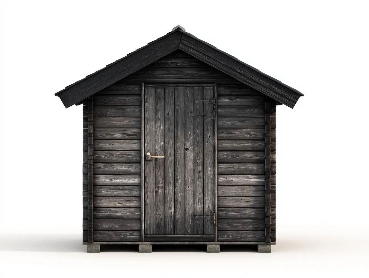 Abri de jardin - bois - 280x210x235 cm - noir-gris foncé - style rustique-Vazenlohome