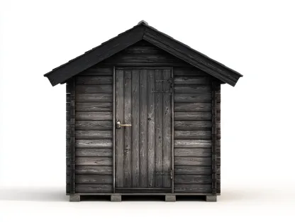 Abri de jardin - bois - 280x210x235 cm - noir-gris foncé - style rustique-Vazenlohome