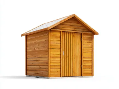 Abri de jardin - bois-métal - 365x240x240 cm - marron - style rustique-Vazenlohome