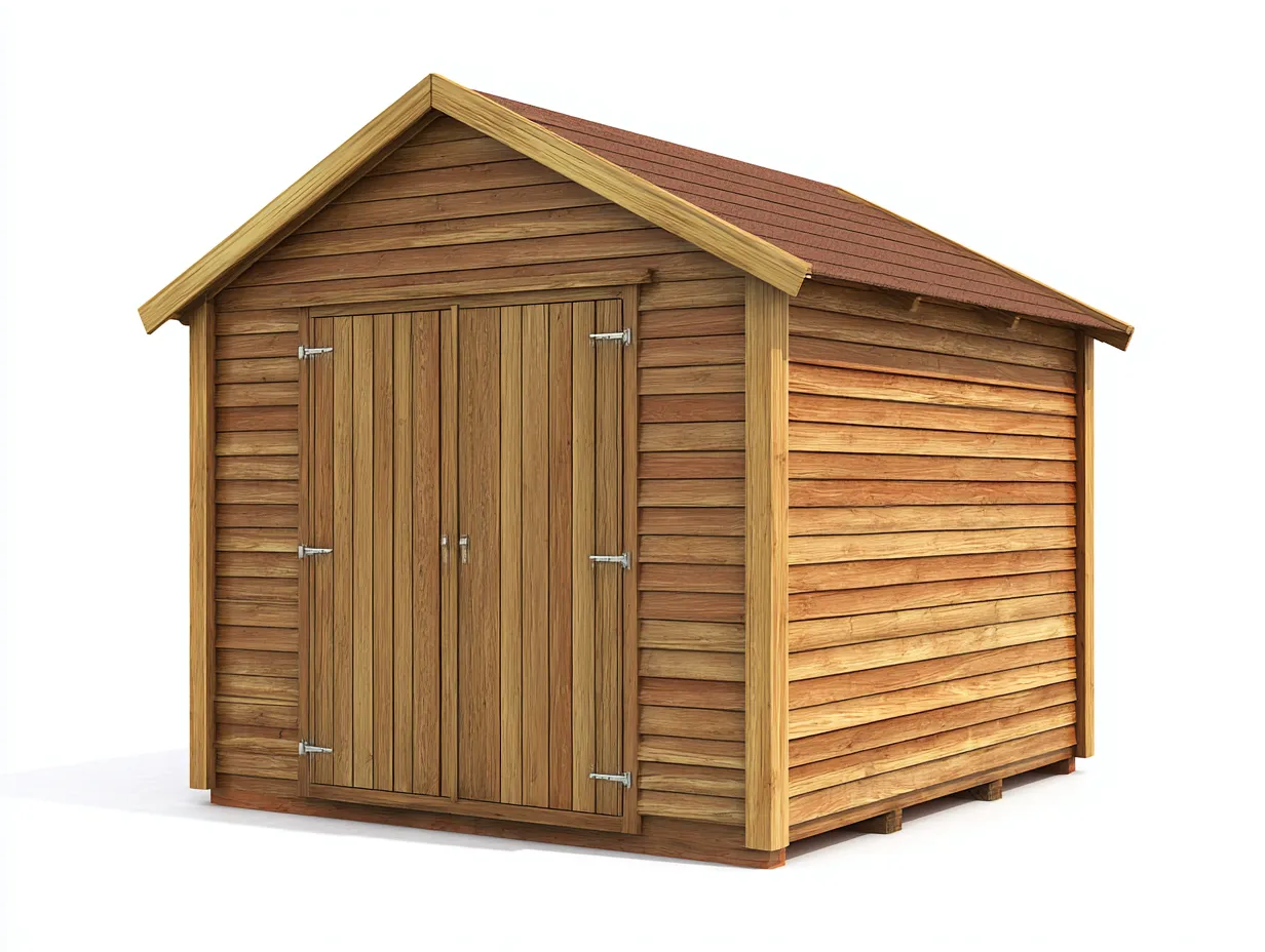 Abri de jardin - bois - 360x260x245 cm - bois naturel-marron - style rustique-Vazenlohome