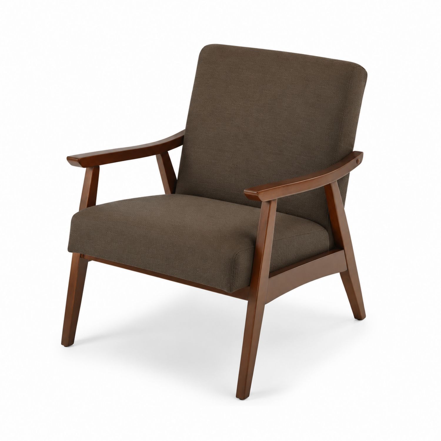 Silla de Madera con Tapizado Marrón