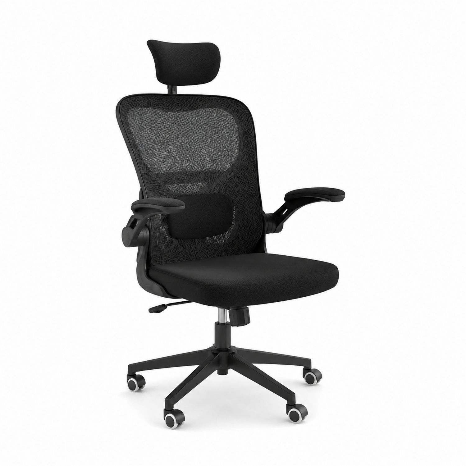 Silla de oficina de malla con reposacabezas ajustable