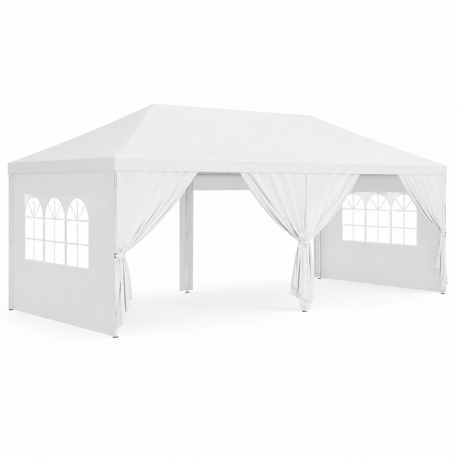 Carpa de Jardín de Acero 6x3 m Blanca con Ventanas