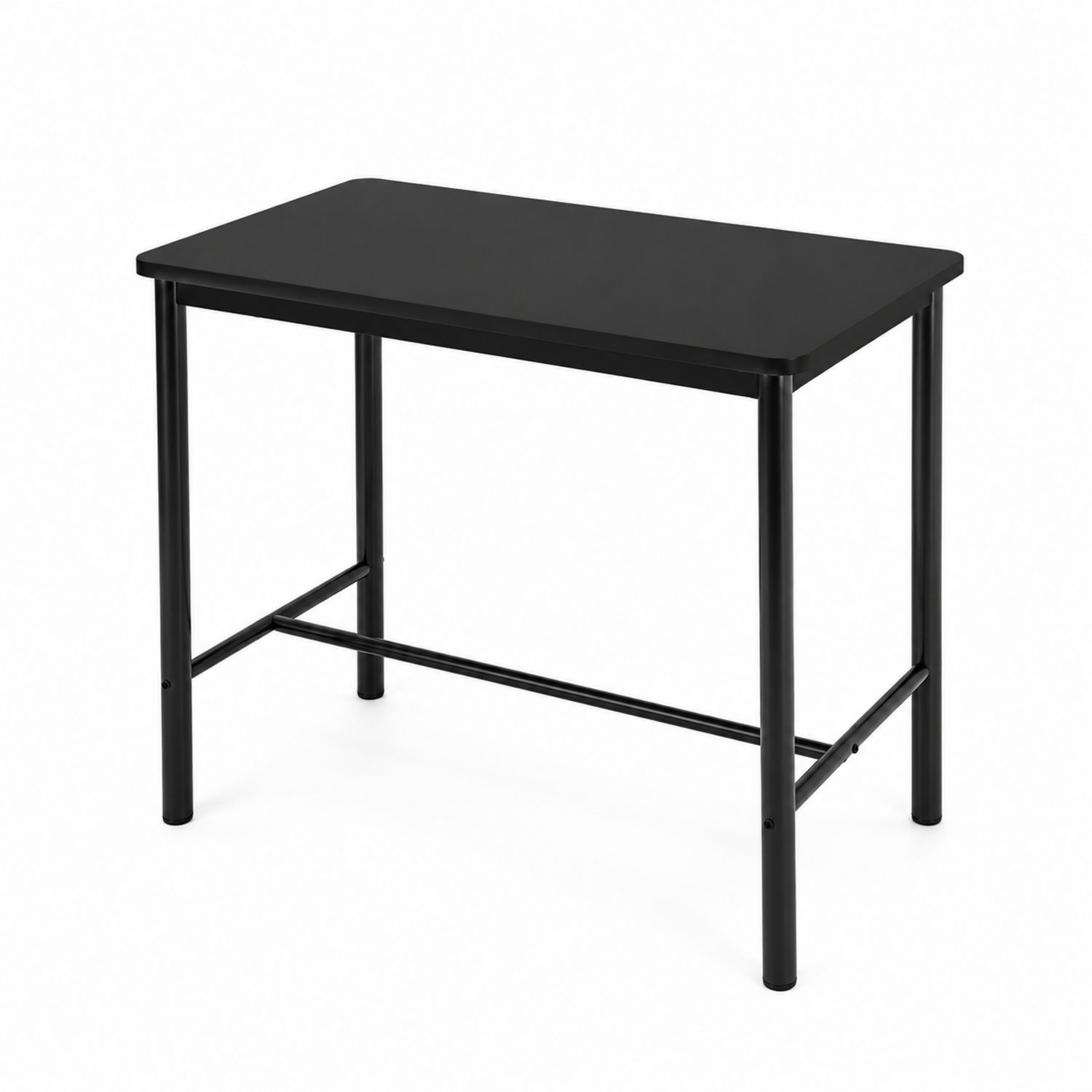 Mesa rectangular de MDF y metal negro 120x60 cm