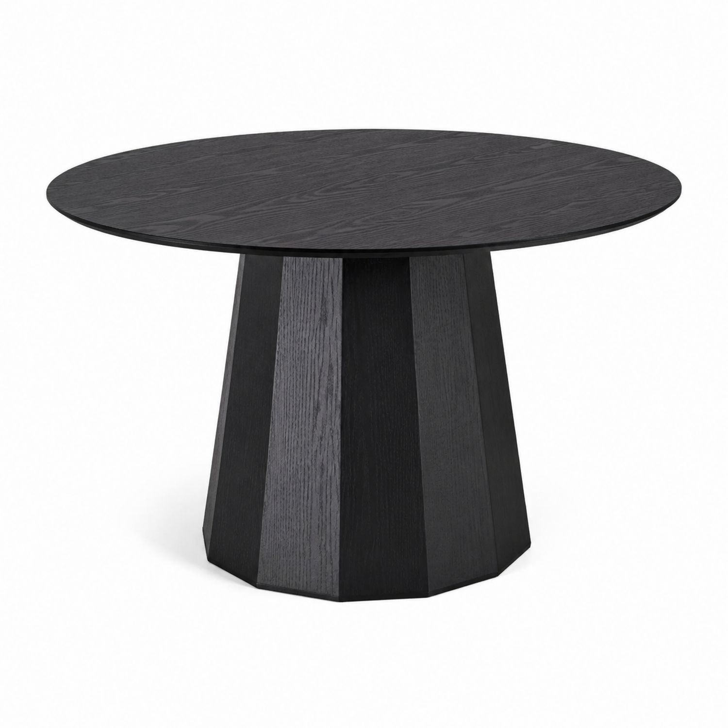 Mesa redonda de madera MDF con chapa Negra