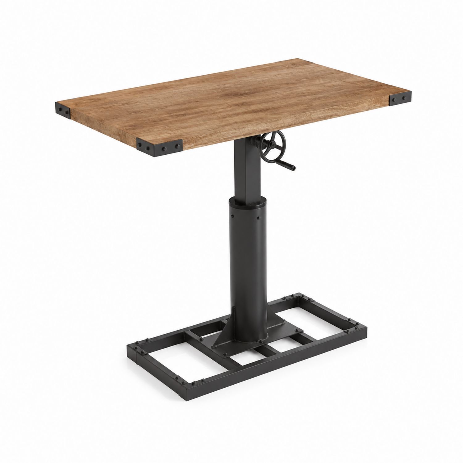 Mesa ajustable de madera y metal 110x60 cm