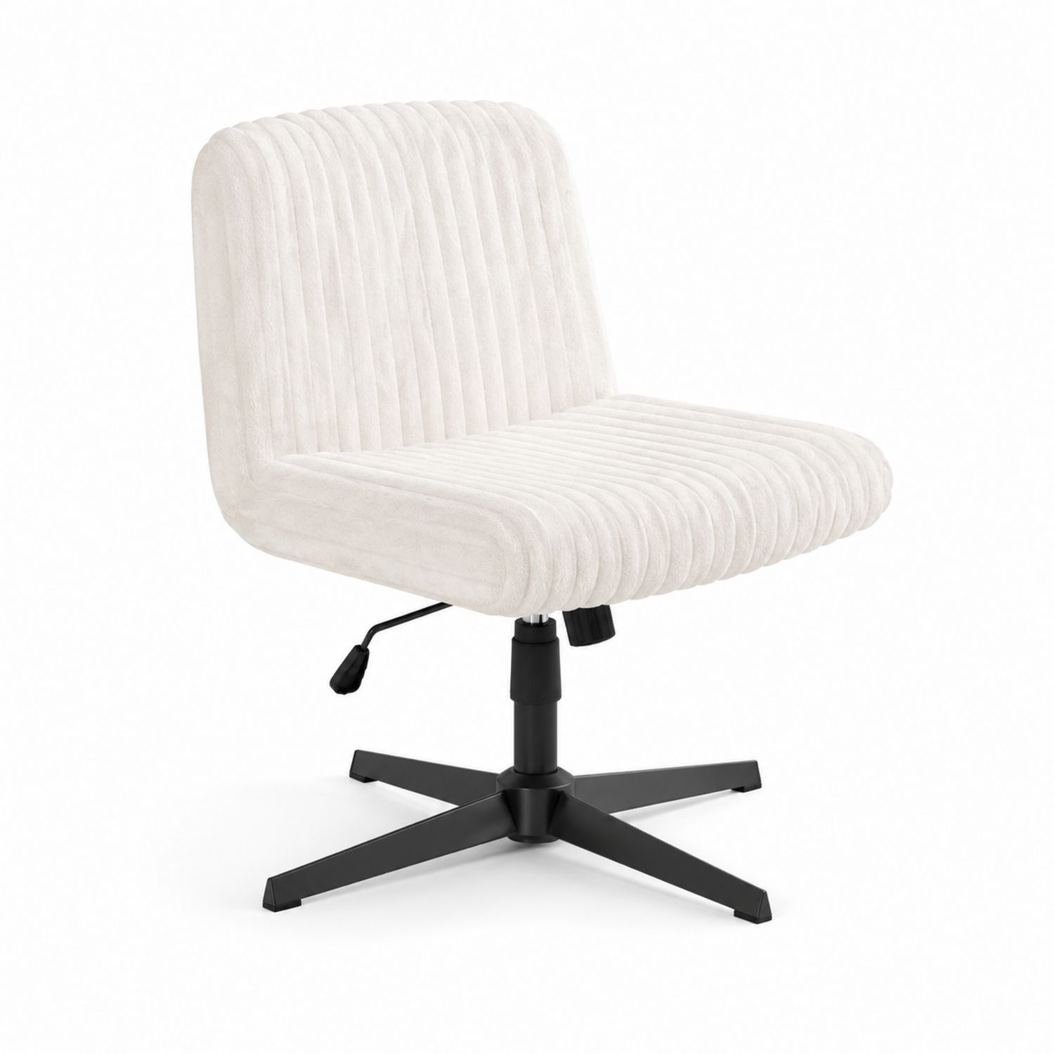 Silla giratoria de oficina de tela beige