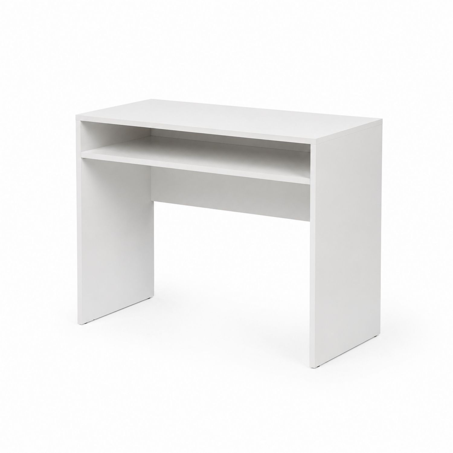 Mesa de MDF con Estante 100x50x75 cm Blanco