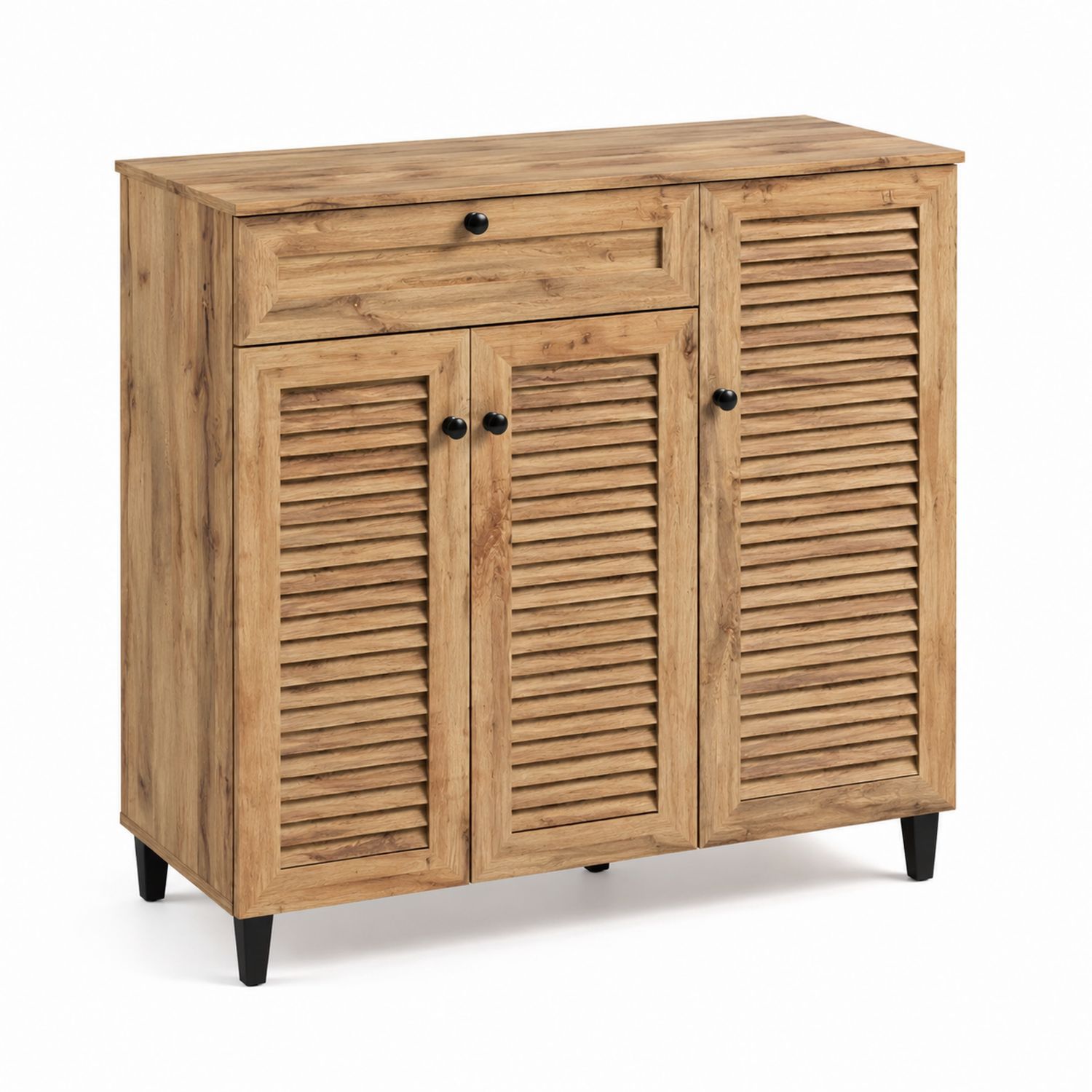 Aparador de Madera con 3 Puertas y 1 Cajón 80x35x85 cm