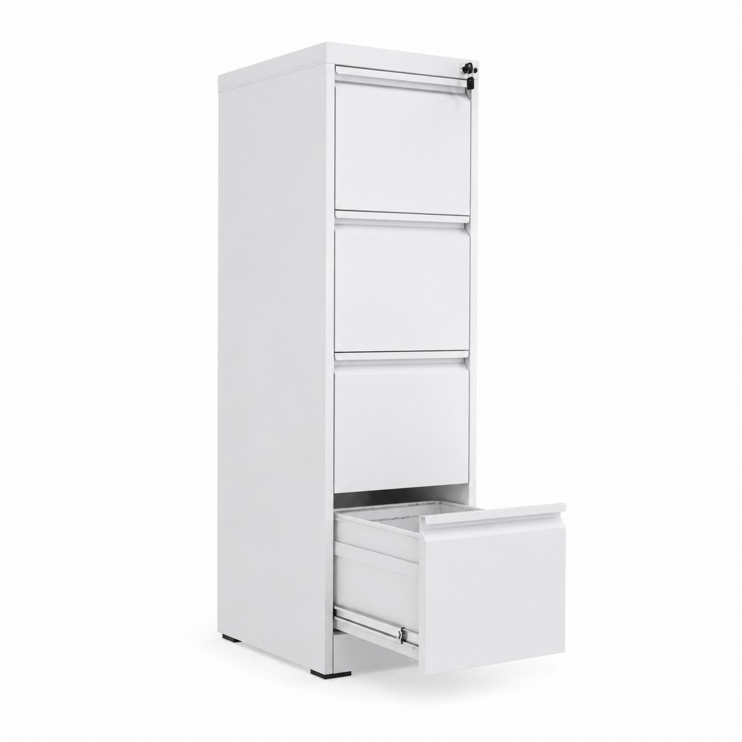 Archivador metálico de 4 cajones Blanco