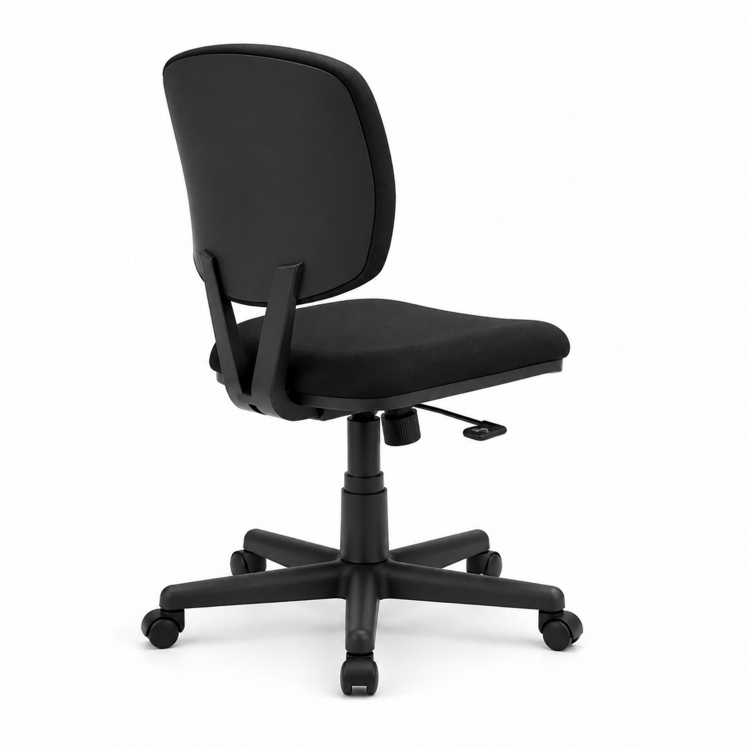 Silla de oficina negra de acero con espuma de poliuretano