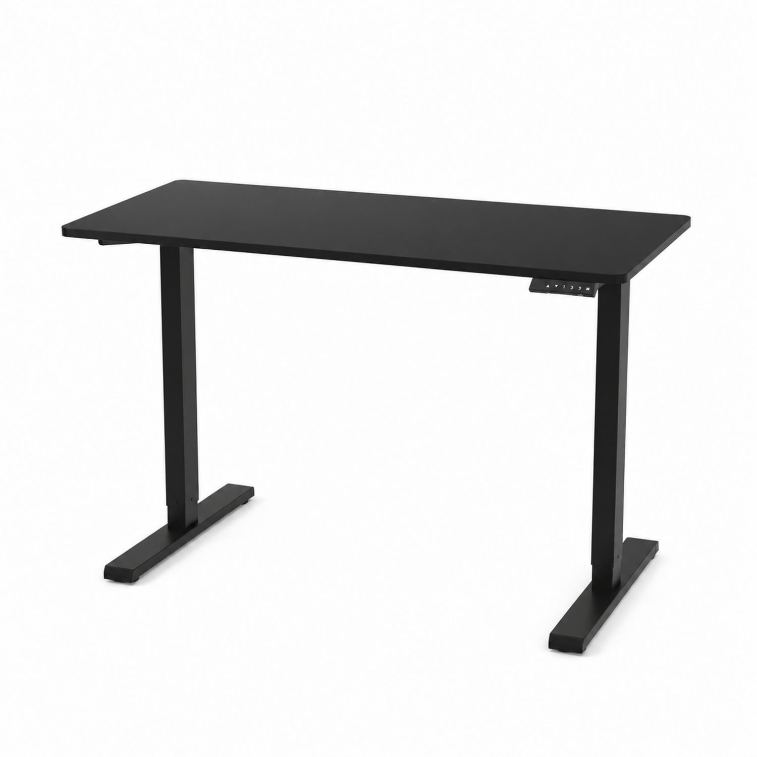 Escritorio Elevable de Metal y Madera en Negro 140x60 cm